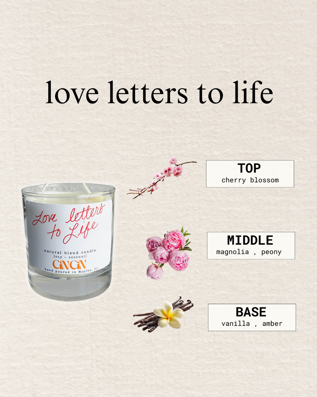 love letters to life candle