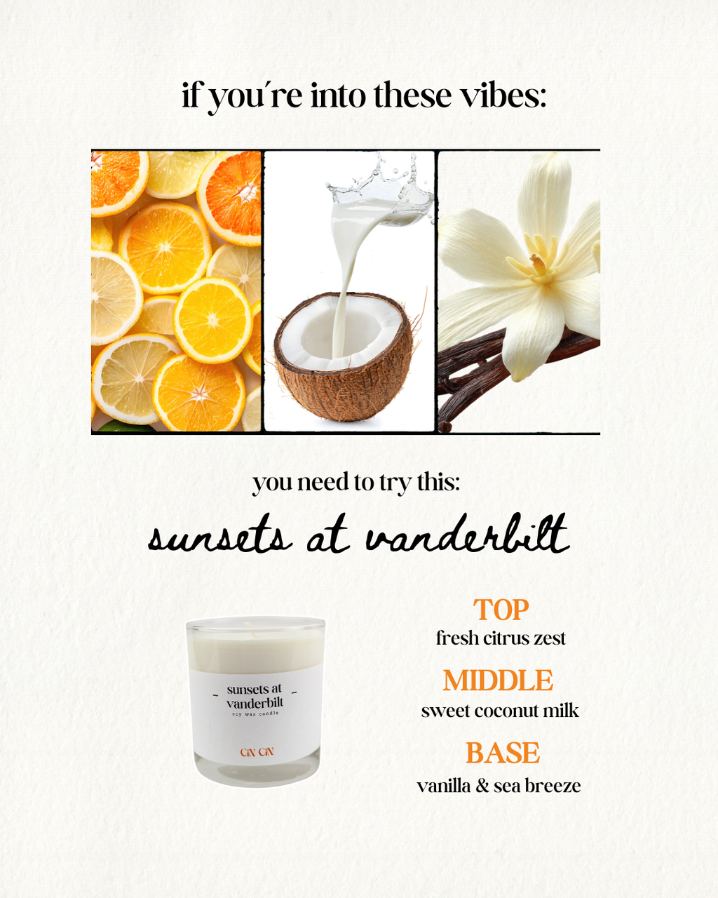 sunsets at vanderbilt candle